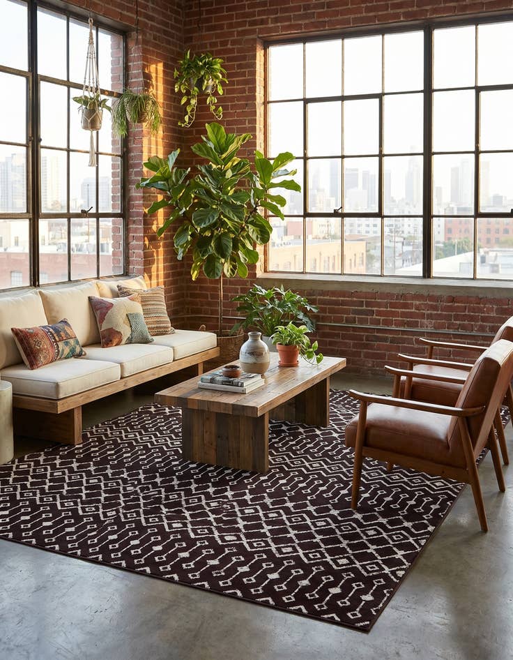 Detail image of 10' x 10' Kasbah Trellis Square Rug