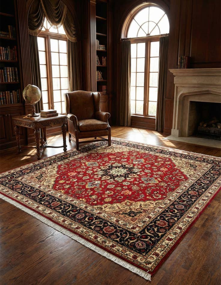 Detail image of 6' 6 x 6' 8 Tabriz Square Rug