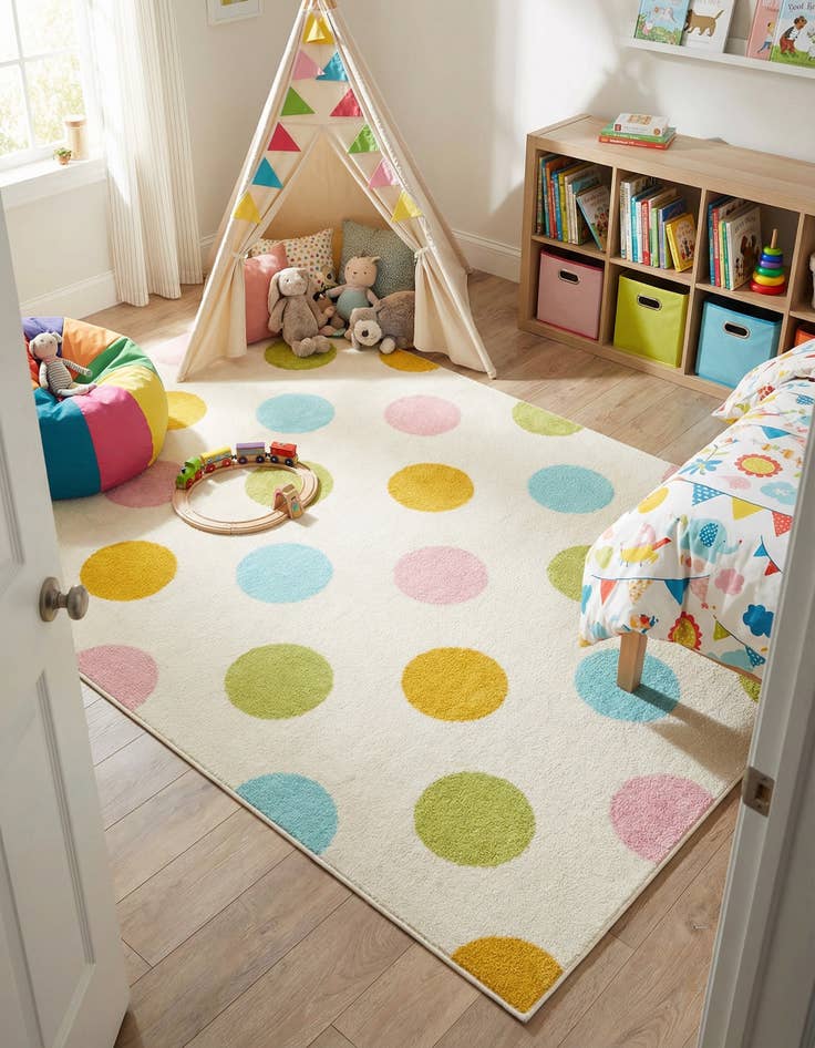 Detail image of 5' x 8' Whimsy Kids Rug