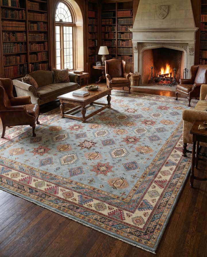 11' 9 x 17' 3 Hand Knotted Kazak Wool Rug