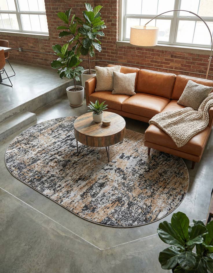 Detail image of  5' 3 x 8' Leipzig Oval Rug