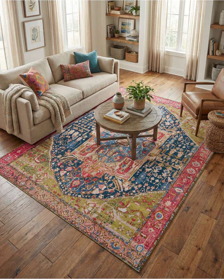 7' 10 x 10' Easy-Clean Traditional Indoor / Outdoor Rug