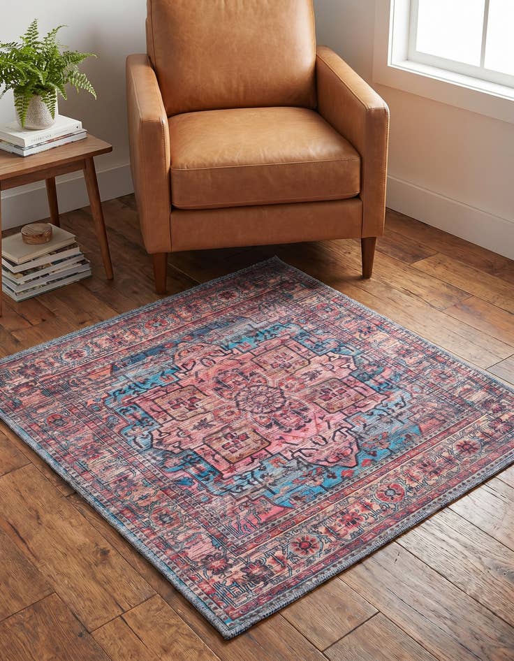 Detail image of 3' 3 x 3' 3 Washable Maahru Square Rug