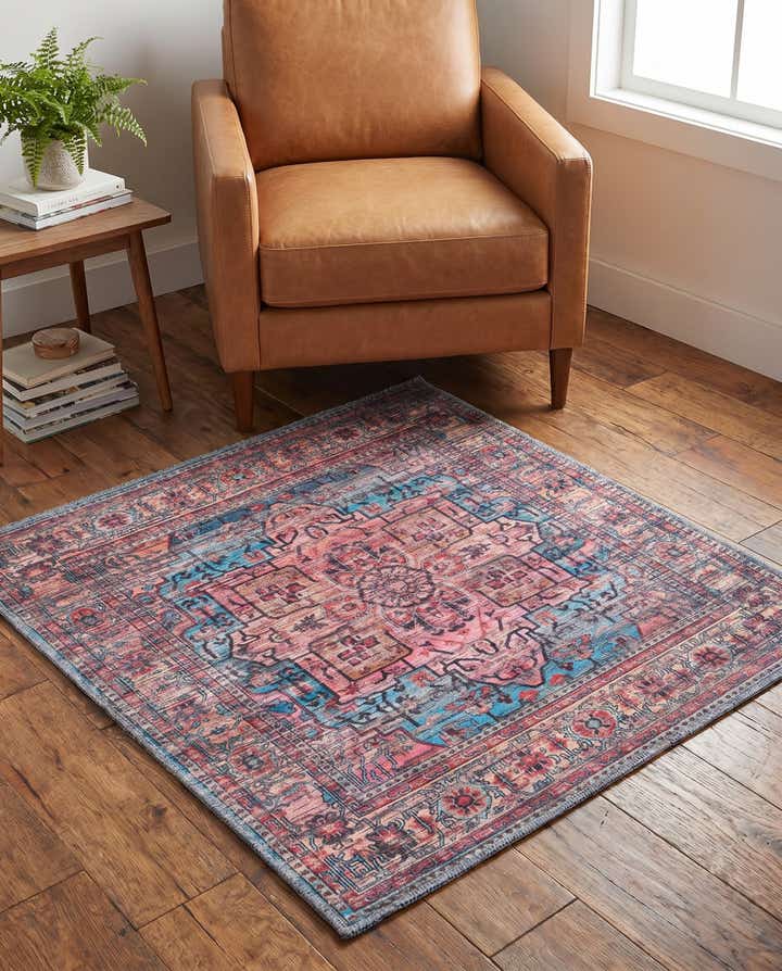 3' 3 x 3' 3 Washable Maahru Square Rug