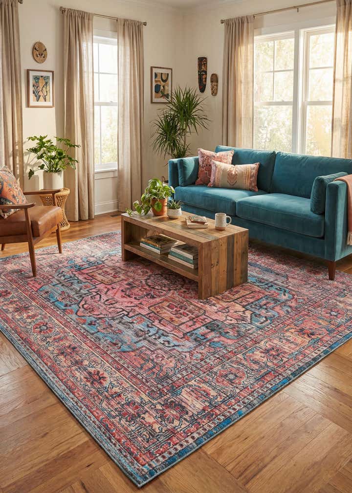 10' 6 x 10' 6 Washable Maahru Square Rug