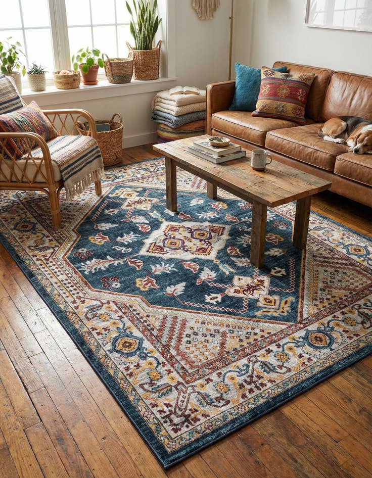 Detail image of  7' 10 x 10' Kamala Washable Rug