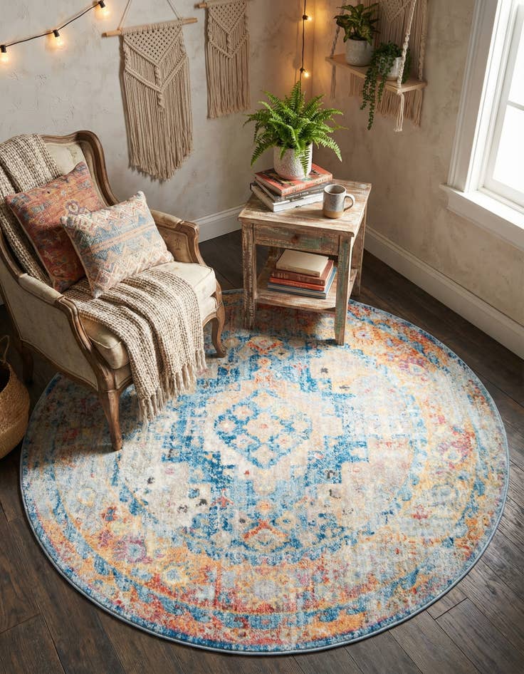 Detail image of 5' x 5' Madrid Round Rug