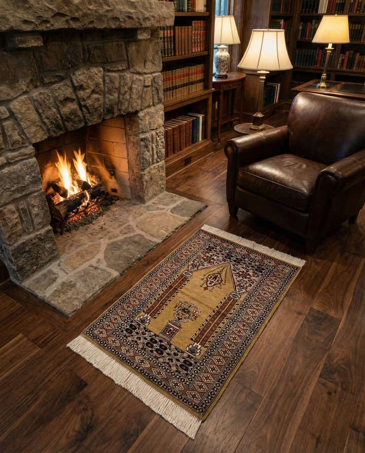 2' 7 x 4' 4 Hand Knotted Bokhara Wool Rug