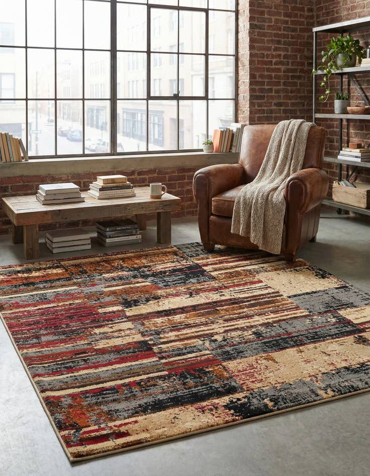 Detail image of 5' 3 x 5' 3 Saturn Square Rug