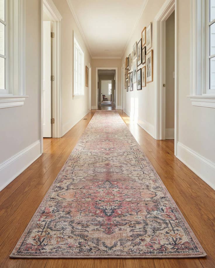 Detail image of 2' 7 x 16' 5 Washable Nostalgia Runner Rug