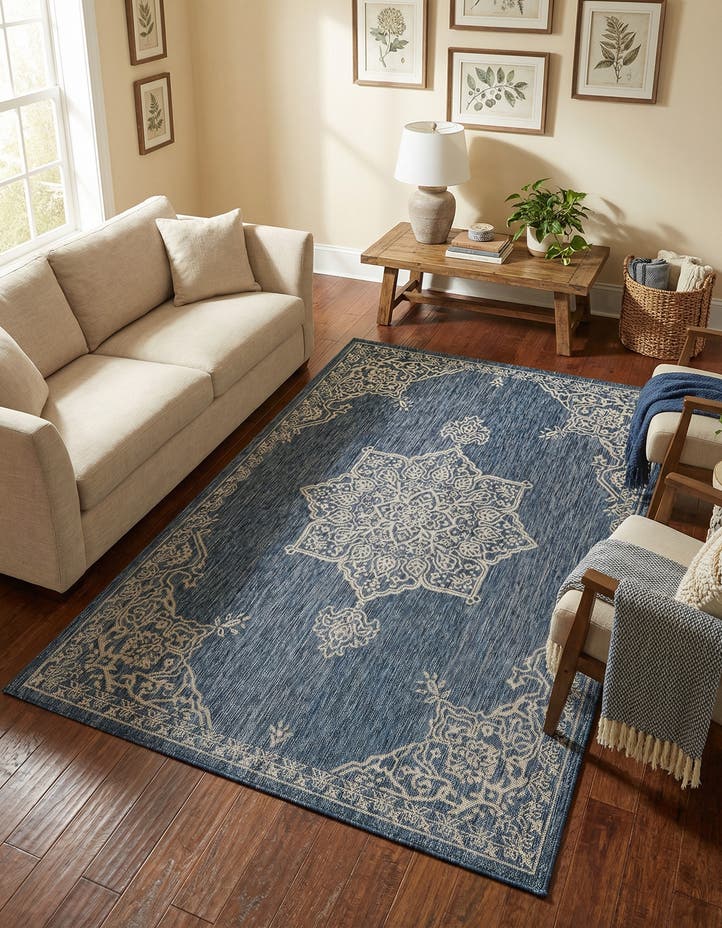 5' 3 x 8' Easy-Clean Traditional Indoor / Ou...