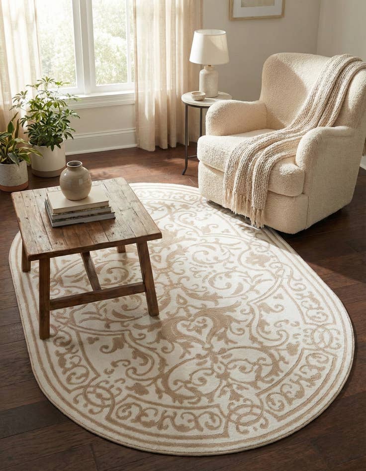 Detail image of 4' x 6' Hermitage Oval Rug