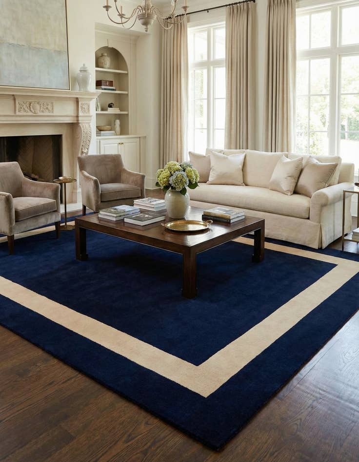 Detail image of 10' x 14' 1 Jill Zarin Border Wool Rug