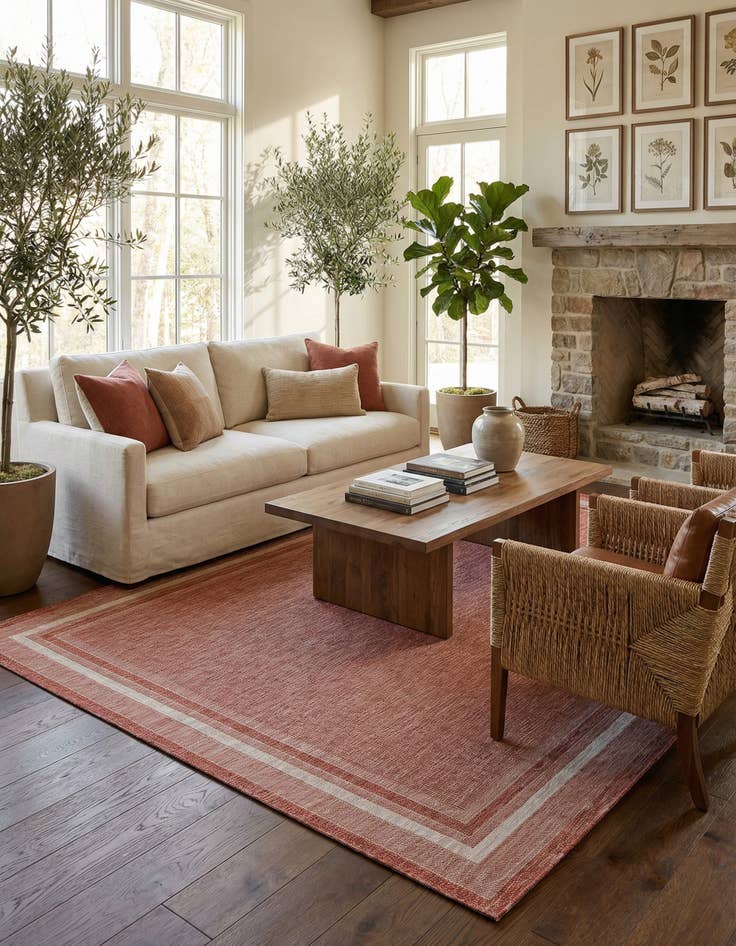 Detail image of 10' x 14' 1 Washable Border Indoor / Outdoor Rug