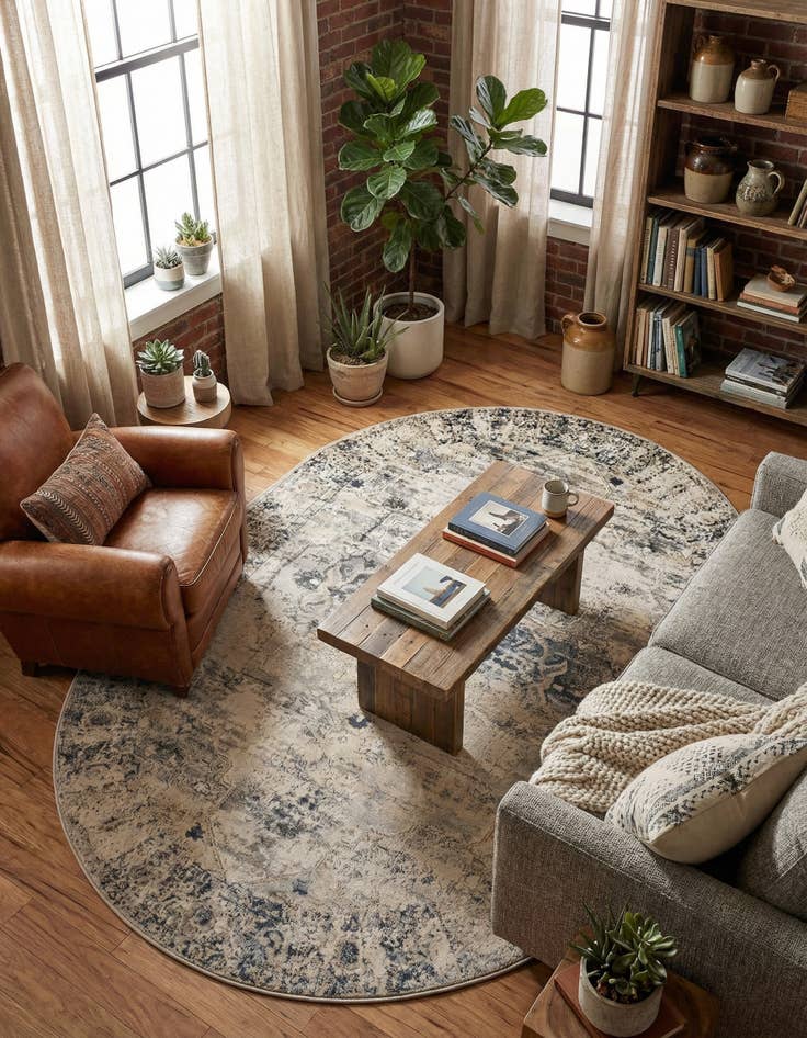 Detail image of 5' 3 x 8' Oregon Oval Rug