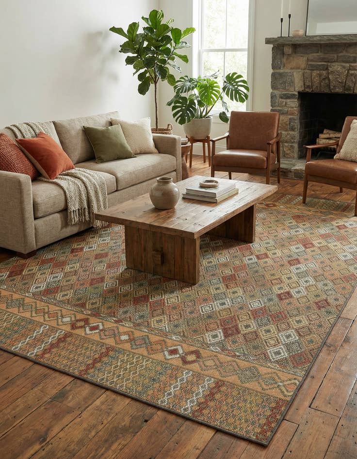 Detail image of 7' 10 x 10'  Washable Baja Indoor / Outdoor Rug