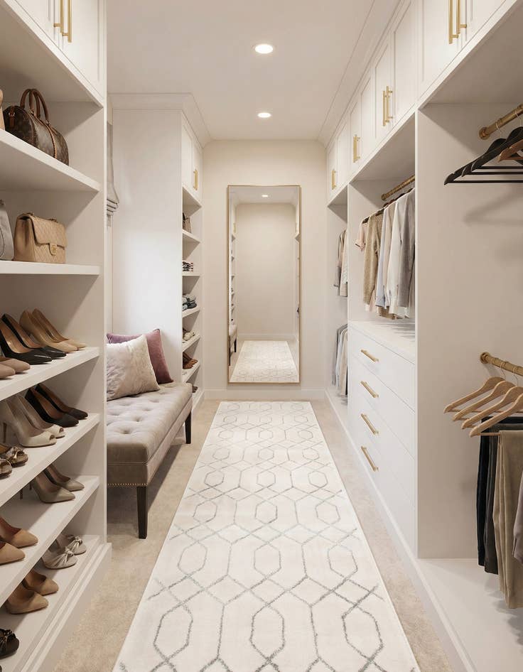 Detail image of 2' x 10' Marilyn Monroe&trade; Glam Trellis Runner Rug