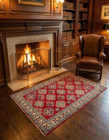 3' 5 x 5' 1 Hand Knotted Kazak Rug