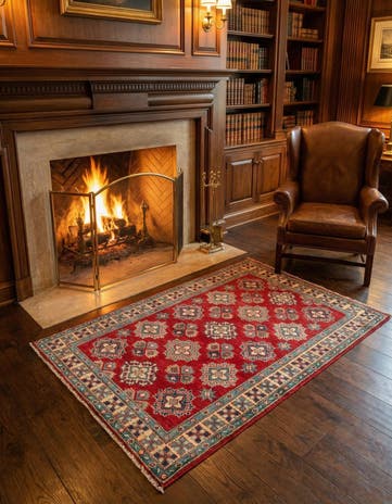 3' 5 x 5' 1 Hand Knotted Kazak Rug