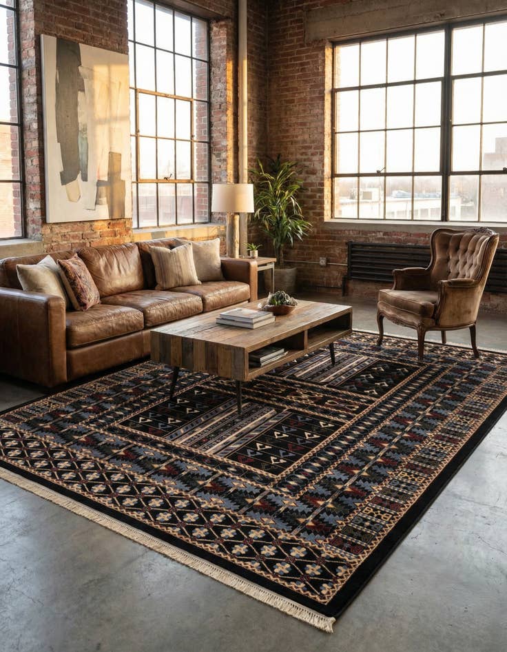 Detail image of 9' x 12' Bokhara Rug