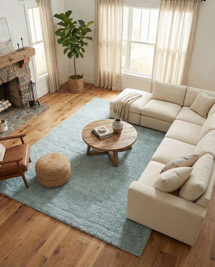 9' 10 x 13' Soft Solid Shag Rug
