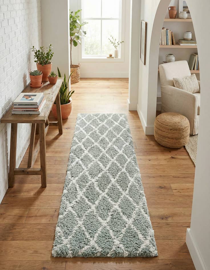 Detail image of 2' x 6' Marrakesh Shag Runner Rug
