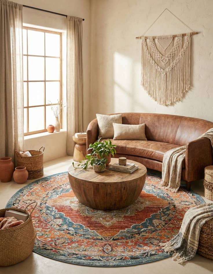 Detail image of 7' 10 x 7' 10 Isabella Round Rug