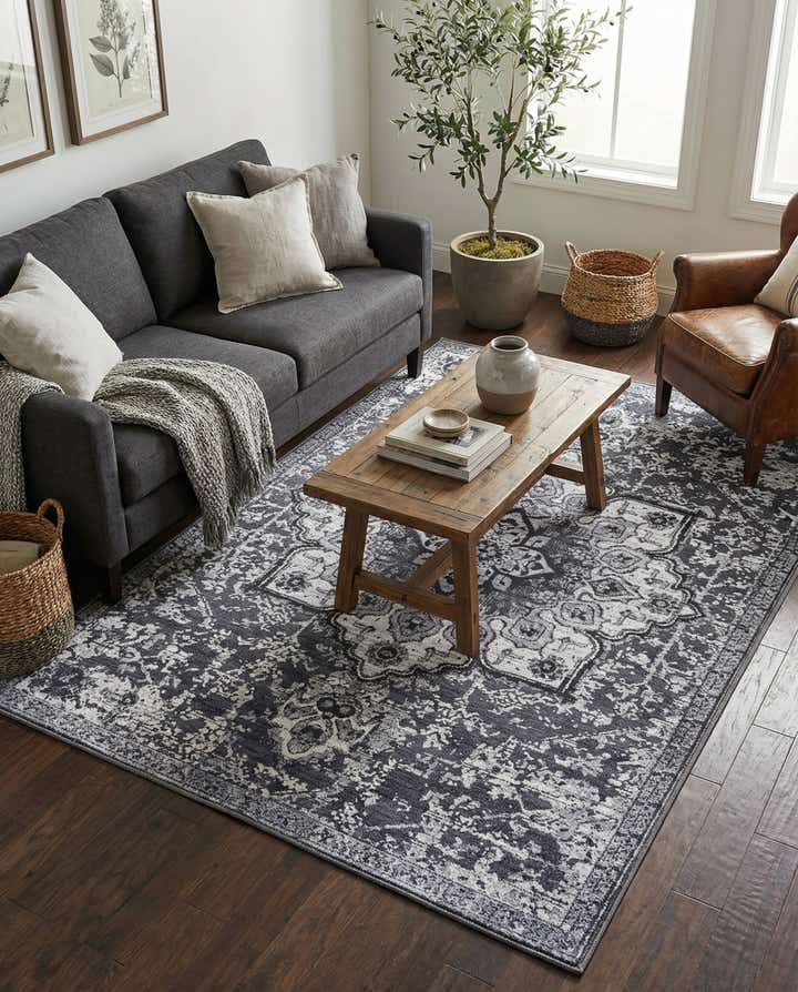 5' 3 x 8' Washable Francesca Rug