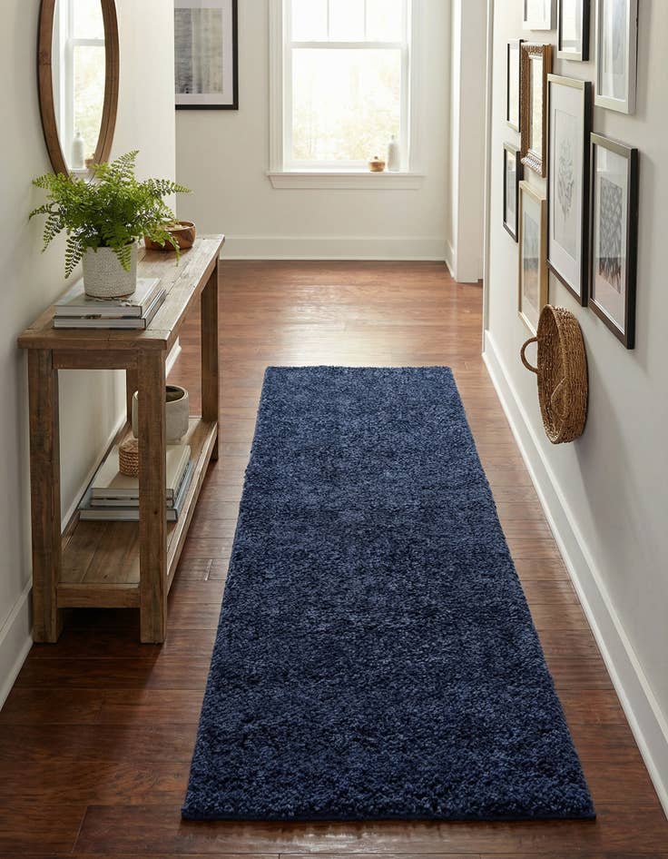 Detail image of 2' x 5' 3 Solid Frieze Runner Rug