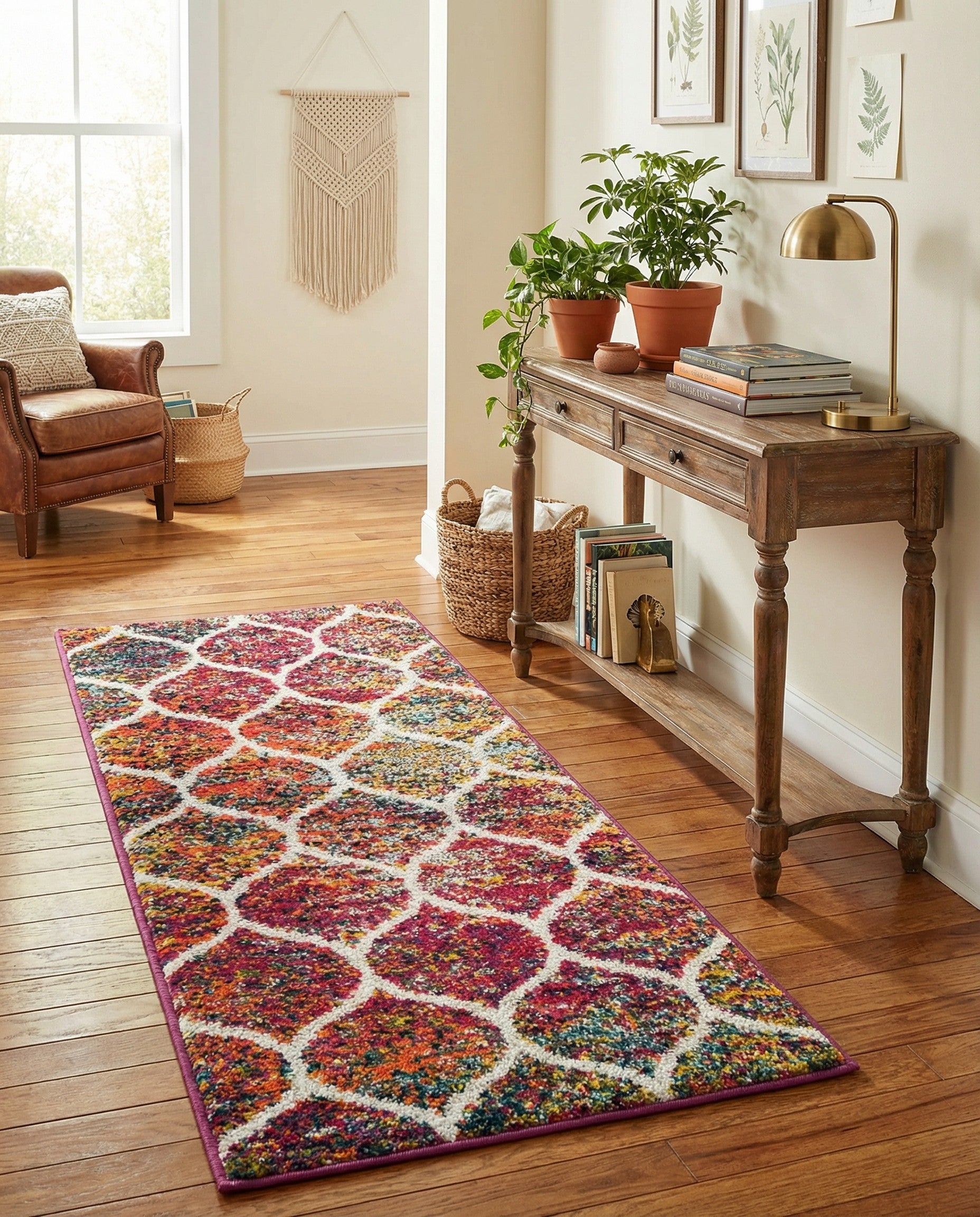 2' x 4' Lattice Frieze Runner Rug