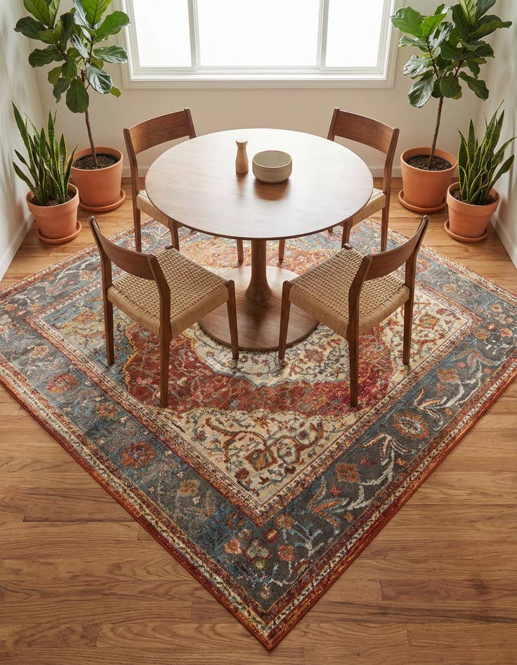 Detail image of 6' 1 x 6' 1 Santiago Square Rug