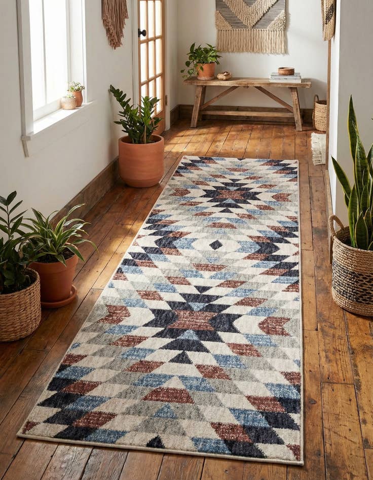 Detail image of 2' x 6' Eco Southwestern Runner Rug