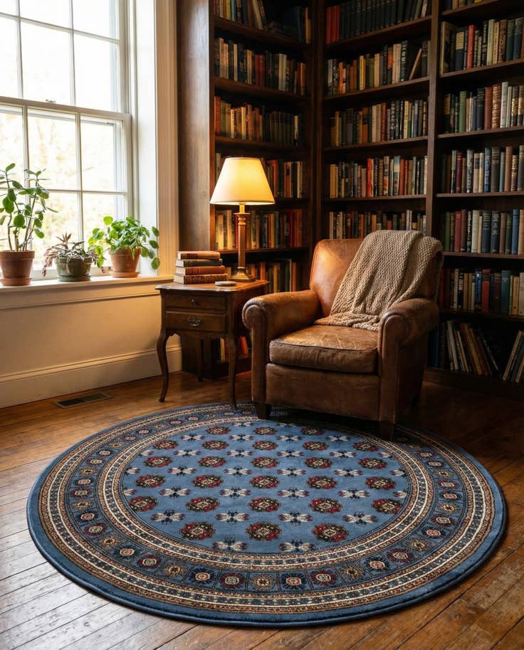 Detail image of 6' x 6' Bokhara Round Rug