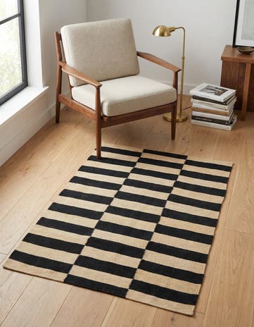 2' 8 x 3' 11 Hand Woven Kilim Modern Wool Rug