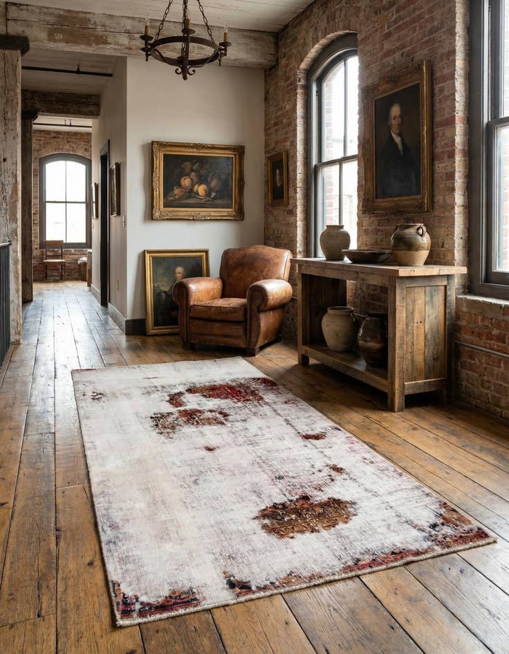 Detail image of 4' 5 x 8' 4 Hand Knotted Ultra Vintage Persian Wool Runner Rug