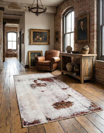 4' 5 x 8' 4 Hand Knotted Ultra Vintage Persian Wool Runner Rug