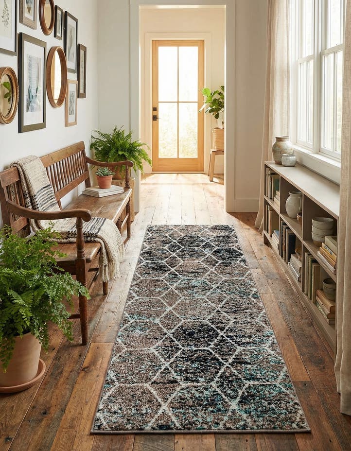 2' x 6' Lattice Frieze Runner Rug