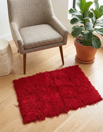 2' 2 x 3' 7 Hand Knotted Moroccan Wool Rug