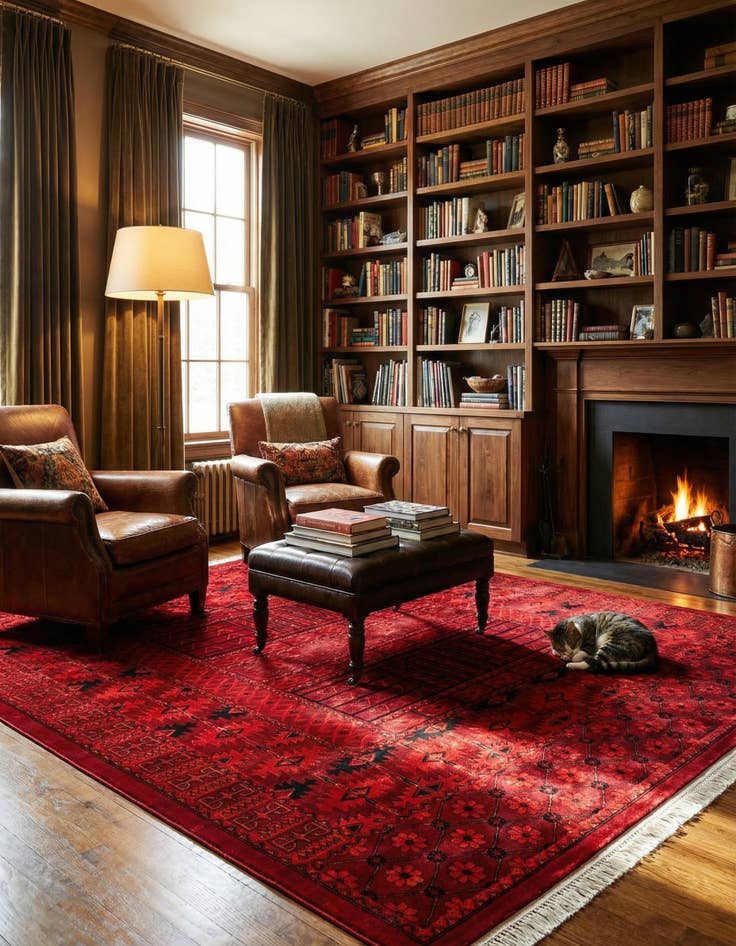 Detail image of  10' x 10' Bokhara Square Rug