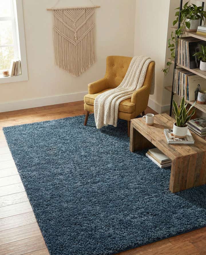 5' x 7' Solid Shag Rug