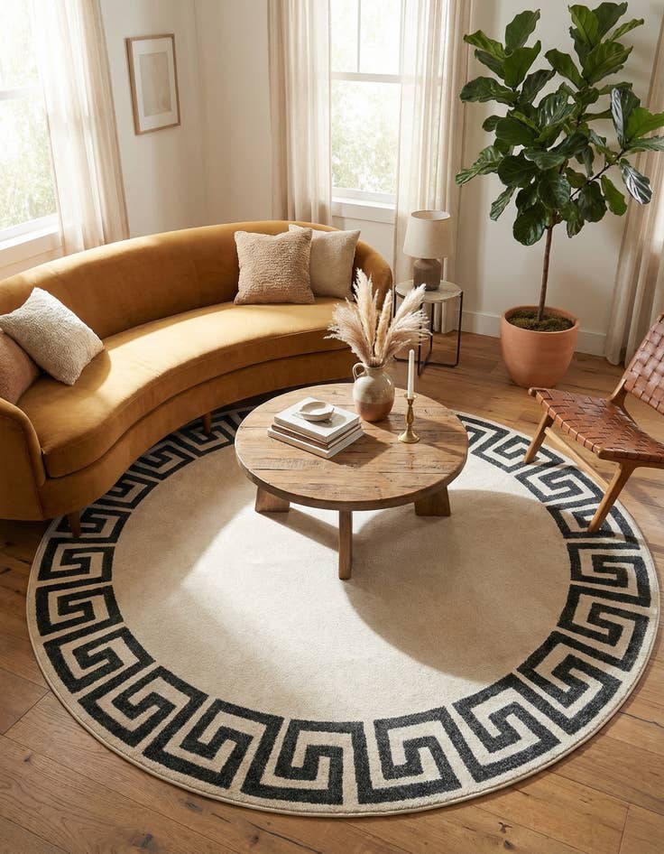 Detail image of 7' 10 x 7' 10 Hera Round Rug