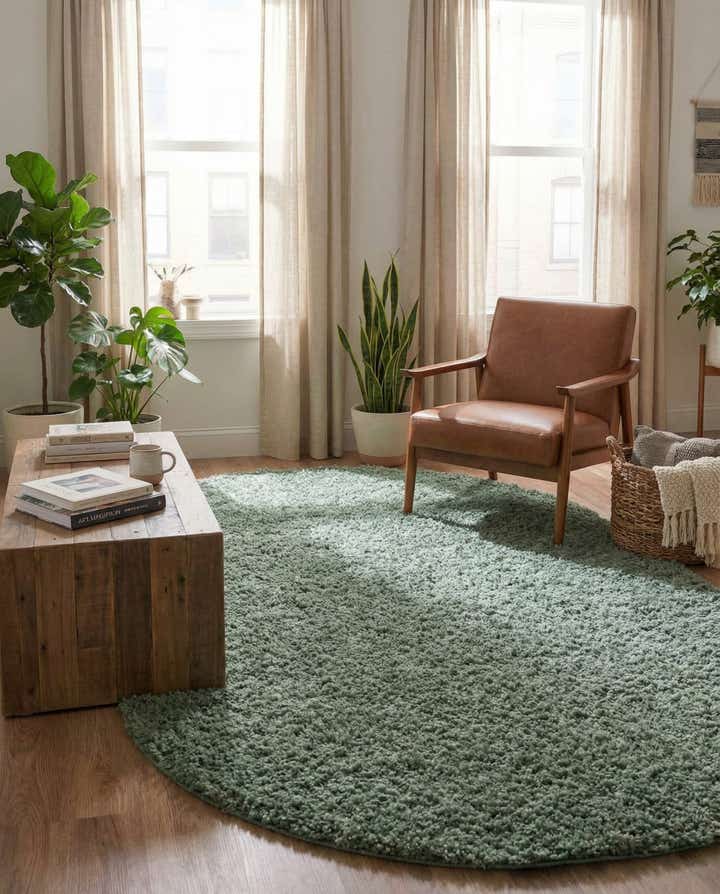 5' 3 x 8' Zermatt Shag Oval Rug