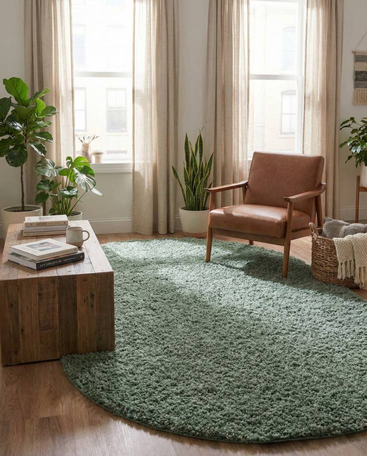 Detail image of 5' 3 x 8' Zermatt Shag Oval Rug