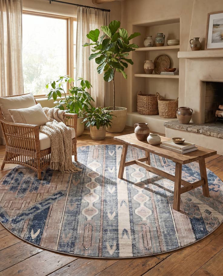 Detail image of 7' x 7' Oregon Round Rug