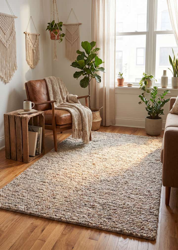 4' 1 x 6' 1 Hand Woven Haka Deluxe Shag Rug