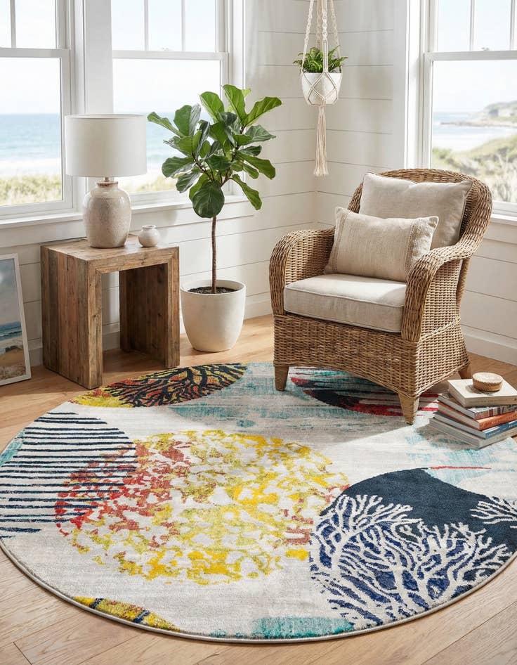 Detail image of 7' x 7' Ariel Round Rug