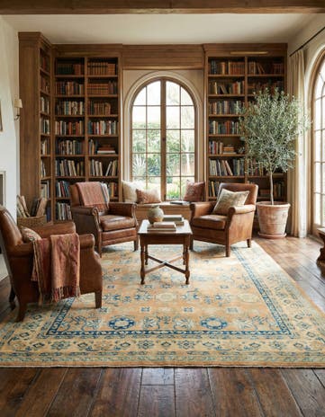 8' 2 x 9' 9 Hand Knotted Oushak Wool Rug