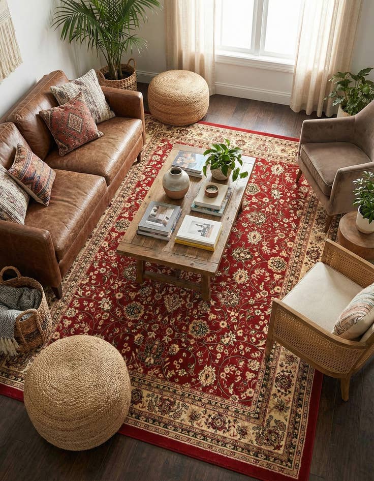 Detail image of 9' x 12' Kashan Design Rug