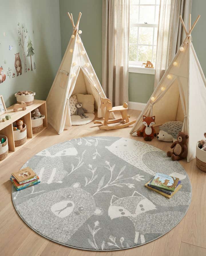 6' x 6' Whimsy Kids Round Rug
