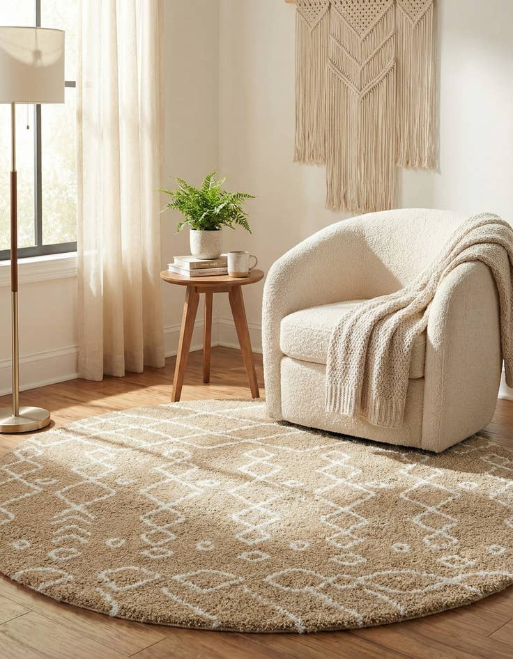 Detail image of 7' 10 x 7' 10 Marrakesh Shag Round Rug